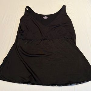 Spanx tank top with faux wrap neckline size 1x
